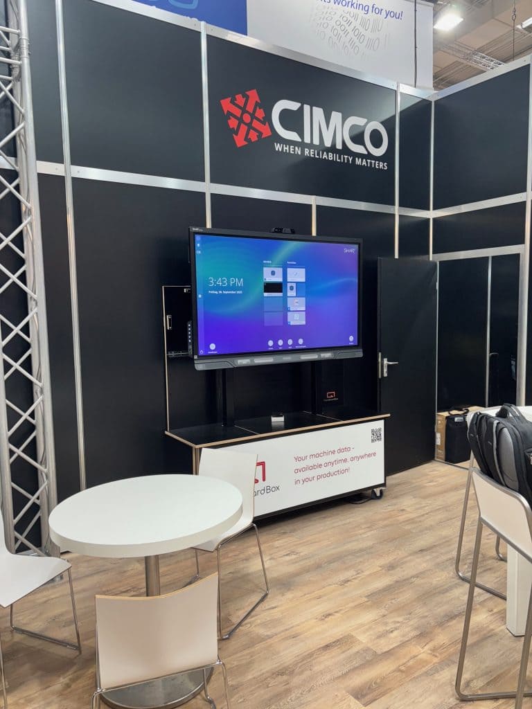 DisplayStänder neu gedacht. TransBoardBox Workline auf der EMO in Hannover. Cimco